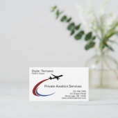 Carte De Visite Services d'aviation privée (Debout devant)