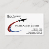 Carte De Visite Services d'aviation privée (Devant)