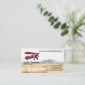 Carte De Visite Services d'aviation privée (Debout devant)