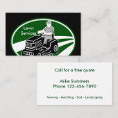 Carte De Visite Services de aménagement de pelouse (Devant / Derrière)