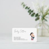carte de visite services de babysitting (Debout devant)