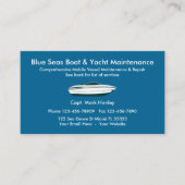 Carte De Visite Services de bateau et de yacht (Devant)