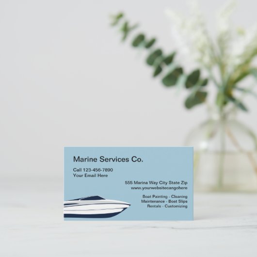 Carte De Visite Services de bateau maritime (Debout devant)