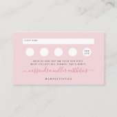 Carte De Visite Services de beauté professionnels Pink Loyalty & (Dos)