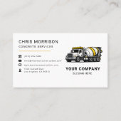 Carte De Visite Services de béton (Devant)