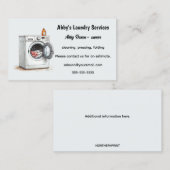 Carte De Visite Services de blanchisserie modifiables (Devant / Derrière)