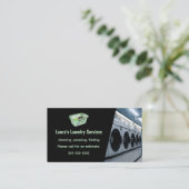 Carte De Visite Services de blanchisserie modifiables (Debout devant)