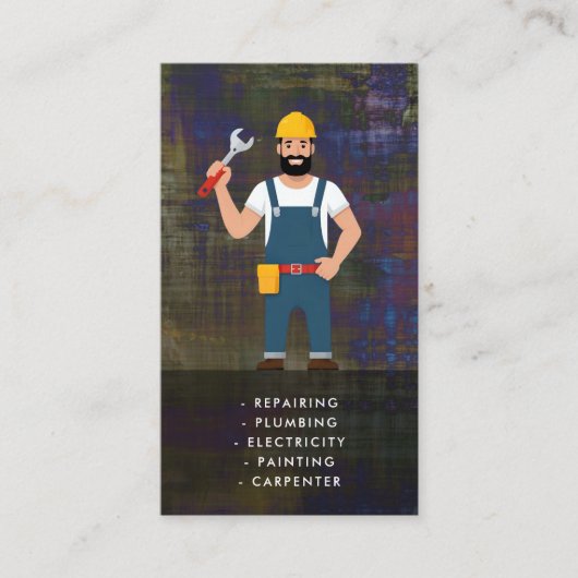 Carte de visite services de bricolage avec arrière (Devant)