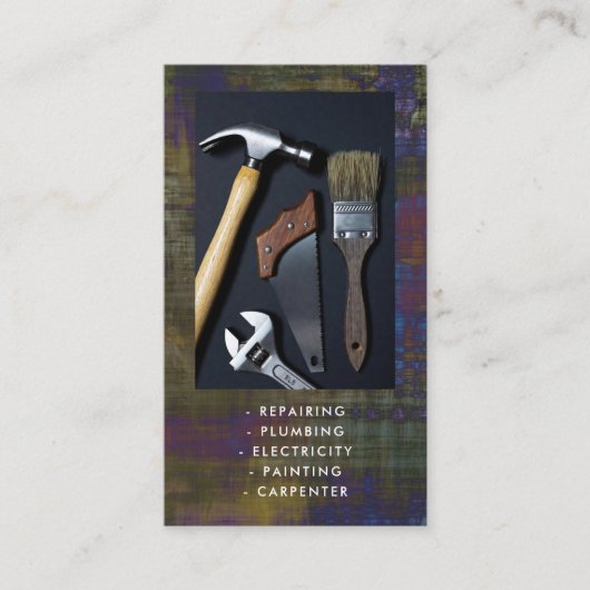 Carte de visite services de bricolage avec arrière (Devant)