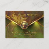Carte De Visite Services de bricolage Rustic Gold Verde Green Rust (Devant)