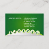 Carte De Visite Services de bricoleur (Dos)