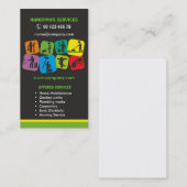 Carte De Visite Services de bricoleur, entretien à la maison (Devant / Derrière)