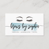 Carte De Visite Services de Brise d'aquarelle bleu ciel (Devant)