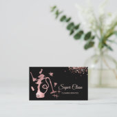 Carte De Visite Services de bureau Nettoyage Rose domestique (Debout devant)