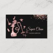 Carte De Visite Services de bureau Nettoyage Rose domestique (Devant)