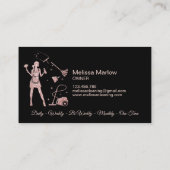 Carte De Visite Services de bureau Nettoyage Rose domestique (Dos)