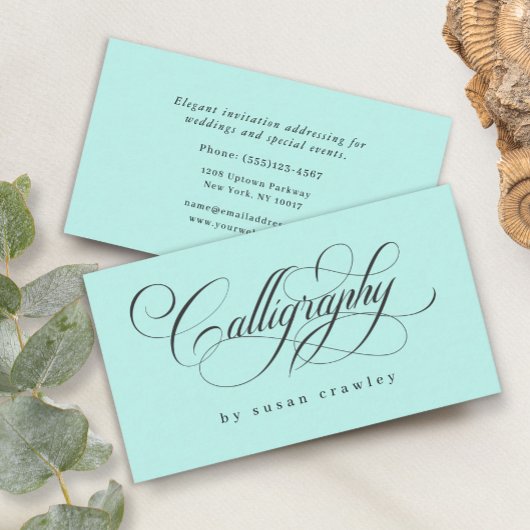 Carte De Visite Services de calligraphe professionnel simple et él