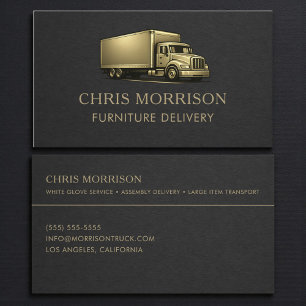 Carte De Visite Services de camion de livraison de meubles Profess