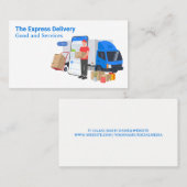 Carte De Visite Services de camion de livraison | Pilote de packag (Devant / Derrière)