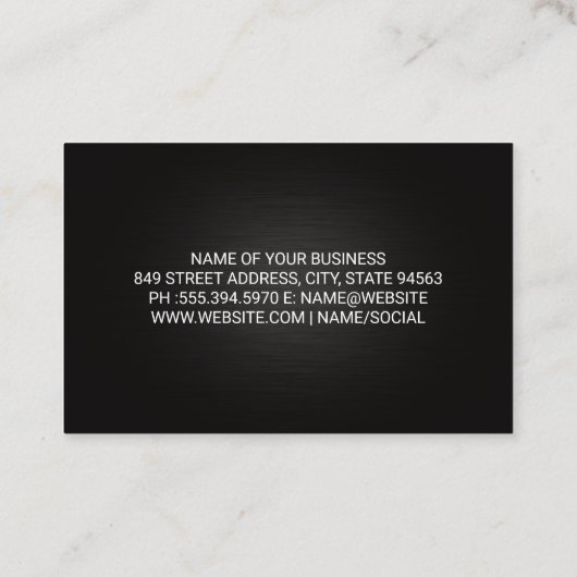 Carte De Visite Services de camionnage de construction | Code QR (Dos)