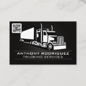 Carte De Visite Services de camionnage de construction | Code QR (Devant)