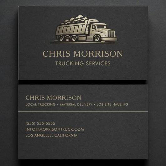 Carte De Visite Services de camionnage professionnel