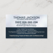 Carte De Visite Services de carrelage - Carreleur (Dos)