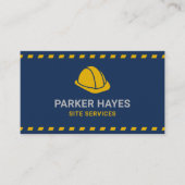Carte De Visite Services de chantier Casque bleu foncé (Devant)