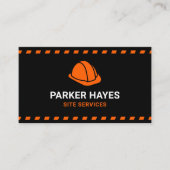 Carte De Visite Services de chantier Casque Orange Orange (Devant)