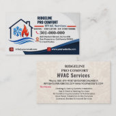 Carte De Visite Services de chauffage et de climatisation (CVC) | (Devant / Derrière)