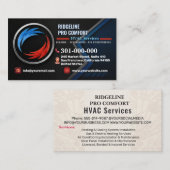 Carte De Visite Services de chauffage et de climatisation (CVC) |  (Devant / Derrière)