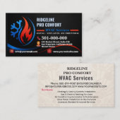 Carte De Visite Services de chauffage et de climatisation (CVC) | (Devant / Derrière)