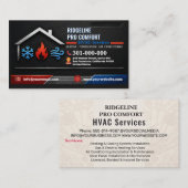 Carte De Visite Services de chauffage et de climatisation (CVC) |  (Devant / Derrière)