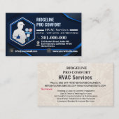 Carte De Visite Services de chauffage et de climatisation (CVC) |  (Devant / Derrière)