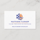 Carte De Visite Services de chauffage et de climatisation HVAC Blu (Devant)