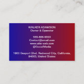Carte De Visite Services de chauffage et de refroidissement et de (Dos)