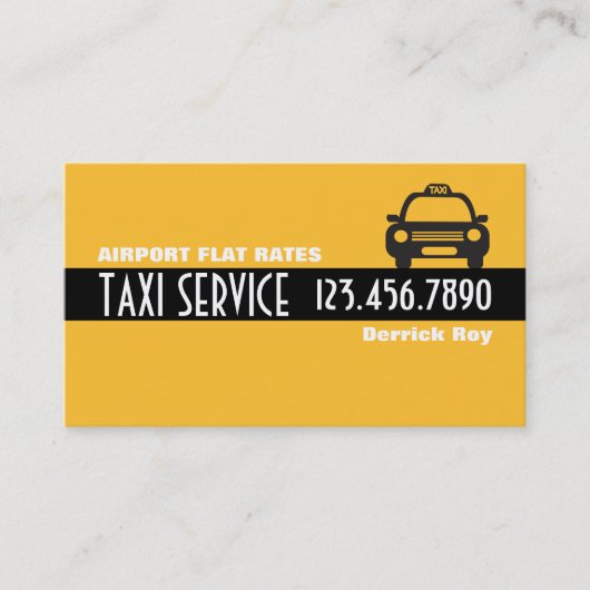 Carte De Visite Services de chauffeur de taxi (Devant)
