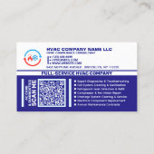 Carte De Visite Services de Climatisation (Réparation & Installati (Dos)
