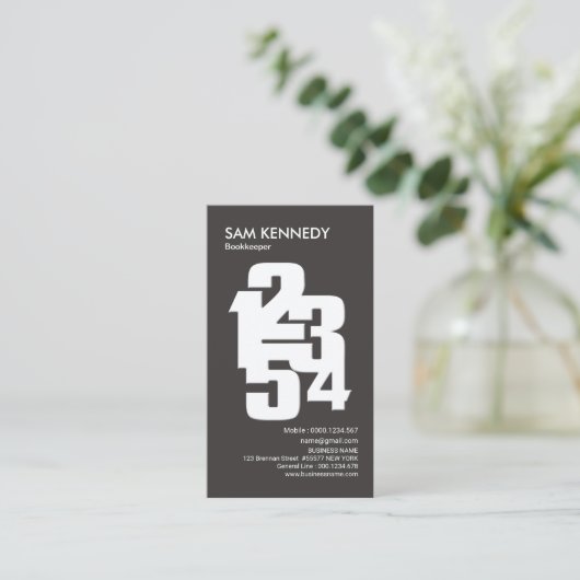 Carte De Visite Services de comptabilité Calculés Numéros de compt (Debout devant)