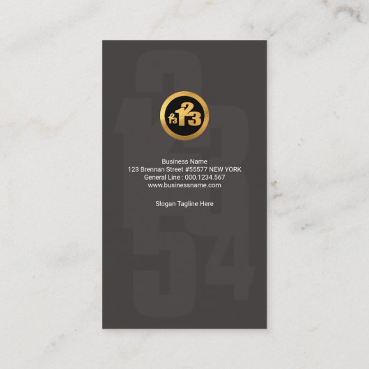 Carte De Visite Services de comptabilité Calculés Numéros de compt (Dos)