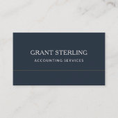 Carte De Visite Services de comptabilité Navy Blue Professionnel (Devant)