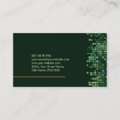 Carte De Visite Services de comptabilité - Numéros Abstraits d'or  (Dos)