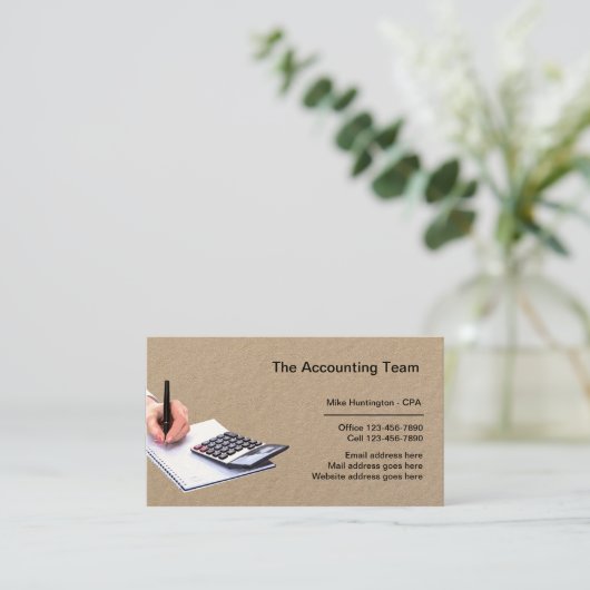 Carte De Visite Services de comptabilité professionnelle (Debout devant)