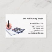 Carte De Visite Services de comptabilité professionnelle pour entr (Devant)