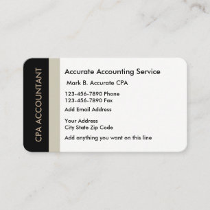 Carte De Visite Services de comptable d'entreprise