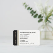 Carte De Visite Services de comptable d'entreprise (Debout devant)