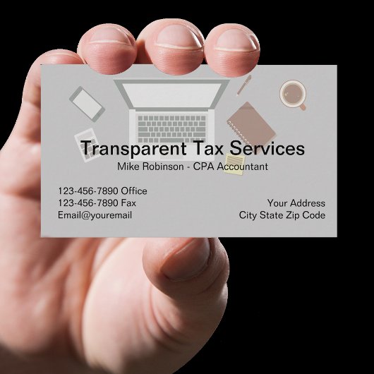 Carte De Visite Services de comptable fiscal CPA