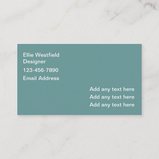 Carte de visite Services De Conception Et De Mise  (Dos)