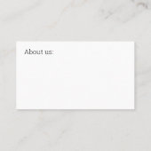 Carte De Visite Services de conseil (Dos)