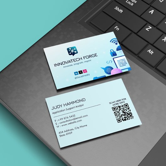 Carte De Visite Services de conseil informatique | Feu bleu futuri